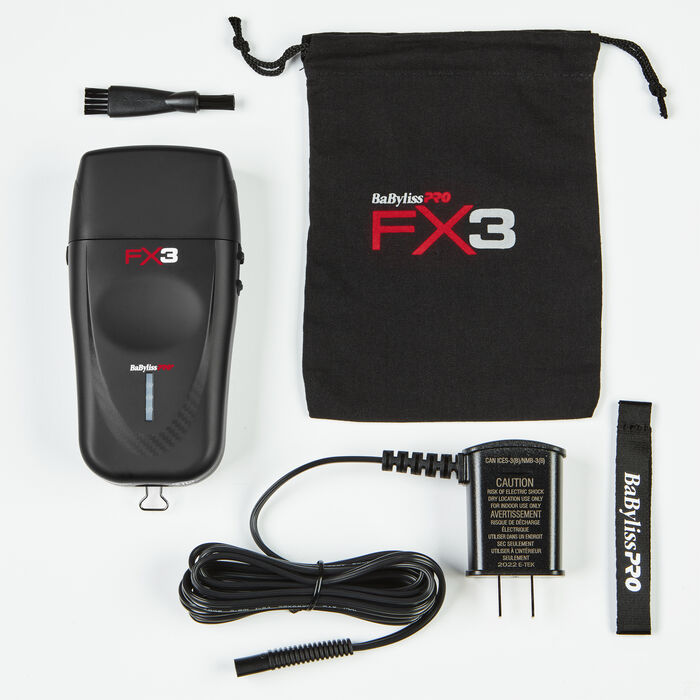 BaBylissPRO FX3 Professional High Speed Foil Black Shaver FXX3SB