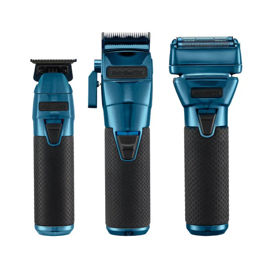 BaBylissPRO FXONE BlueFX Clipper, Trimmer & Shaver Bundle FX899BL + FX799BL + FX79FSBL