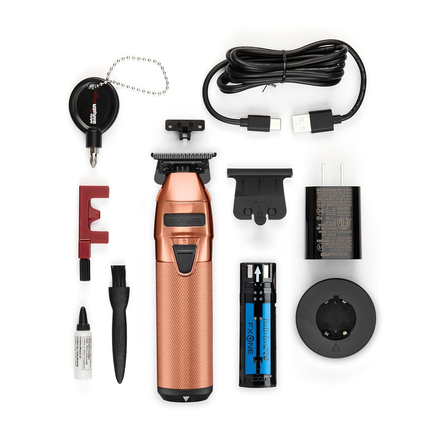 BaBylissPRO FXONE RoseFX Clipper Trimmer Shaver Set FX899RG+FX799RG+FX79FSRG