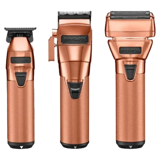 BaBylissPRO FXONE RoseFX Clipper Trimmer Shaver Set FX899RG+FX799RG+FX79FSRG