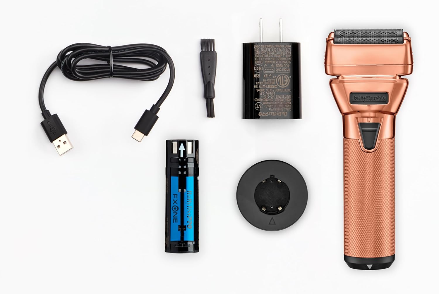BaBylissPRO FXOne Cordless Double Foil Shaver Rose Gold FX79FSRG