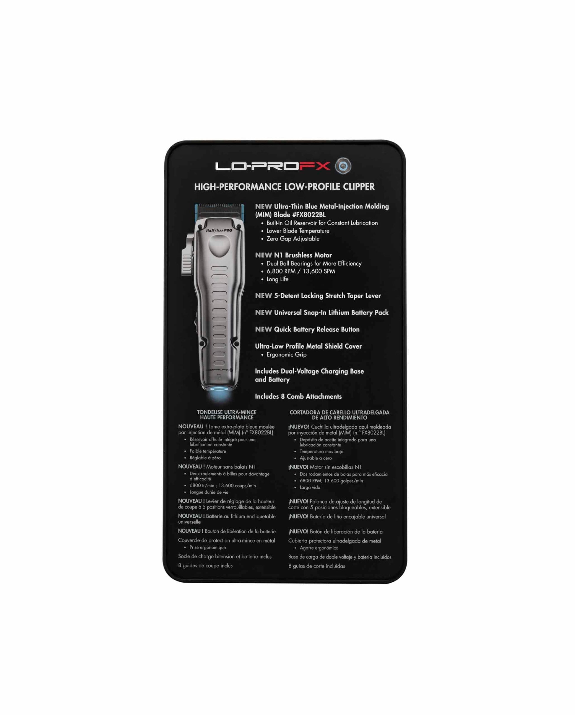 BaBylissPRO FXOne Lo-ProFX Cordless Clipper Gray FX829