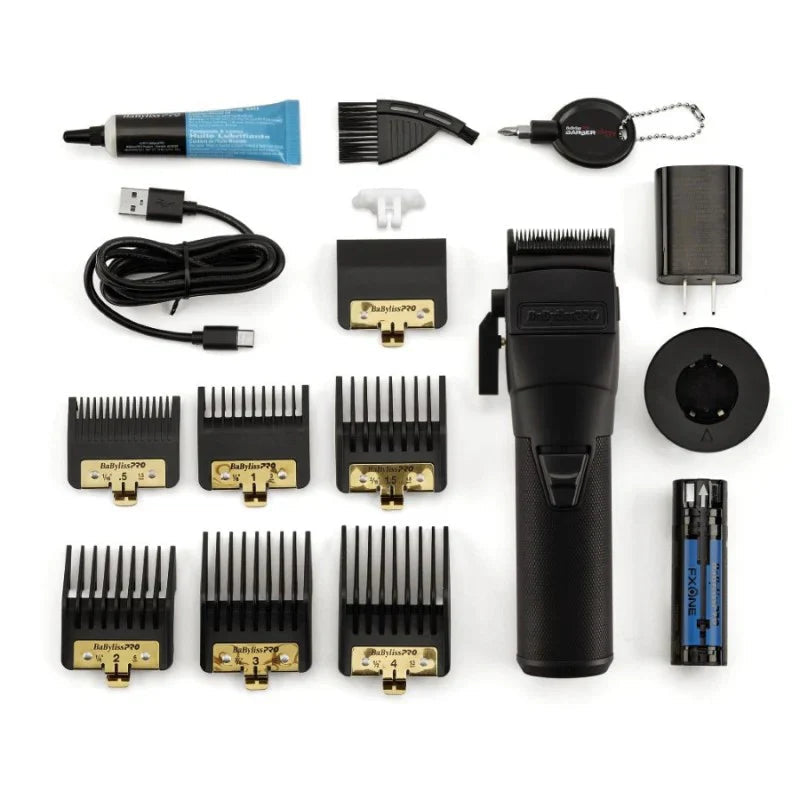 BaBylissPRO Fxone Black FX Bundle Set, Clipper Trimmer & Shaver FX899MB+FX799MB+FX79FSMB
