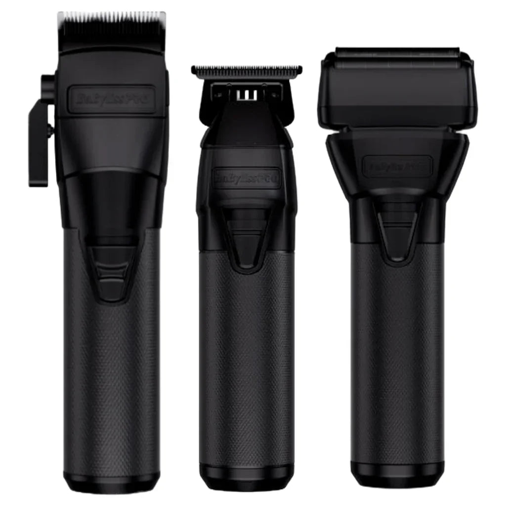 BaBylissPRO Fxone Black FX Bundle Set, Clipper Trimmer & Shaver FX899MB+FX799MB+FX79FSMB
