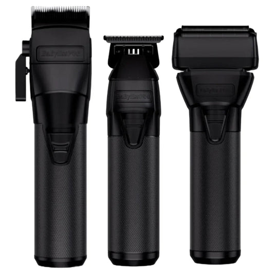 BaBylissPRO Fxone Black FX Bundle Set, Clipper Trimmer & Shaver FX899MB+FX799MB+FX79FSMB