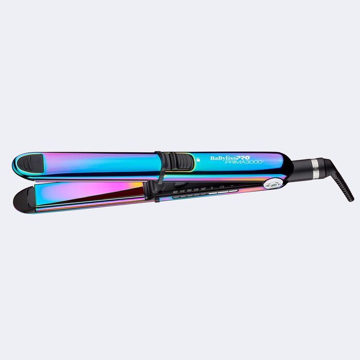 BaBylissPRO Limited Edition Iridescent Nano Titanium Prima 3000 Stainless Steel Flat Iron BNTRB3000TUC
