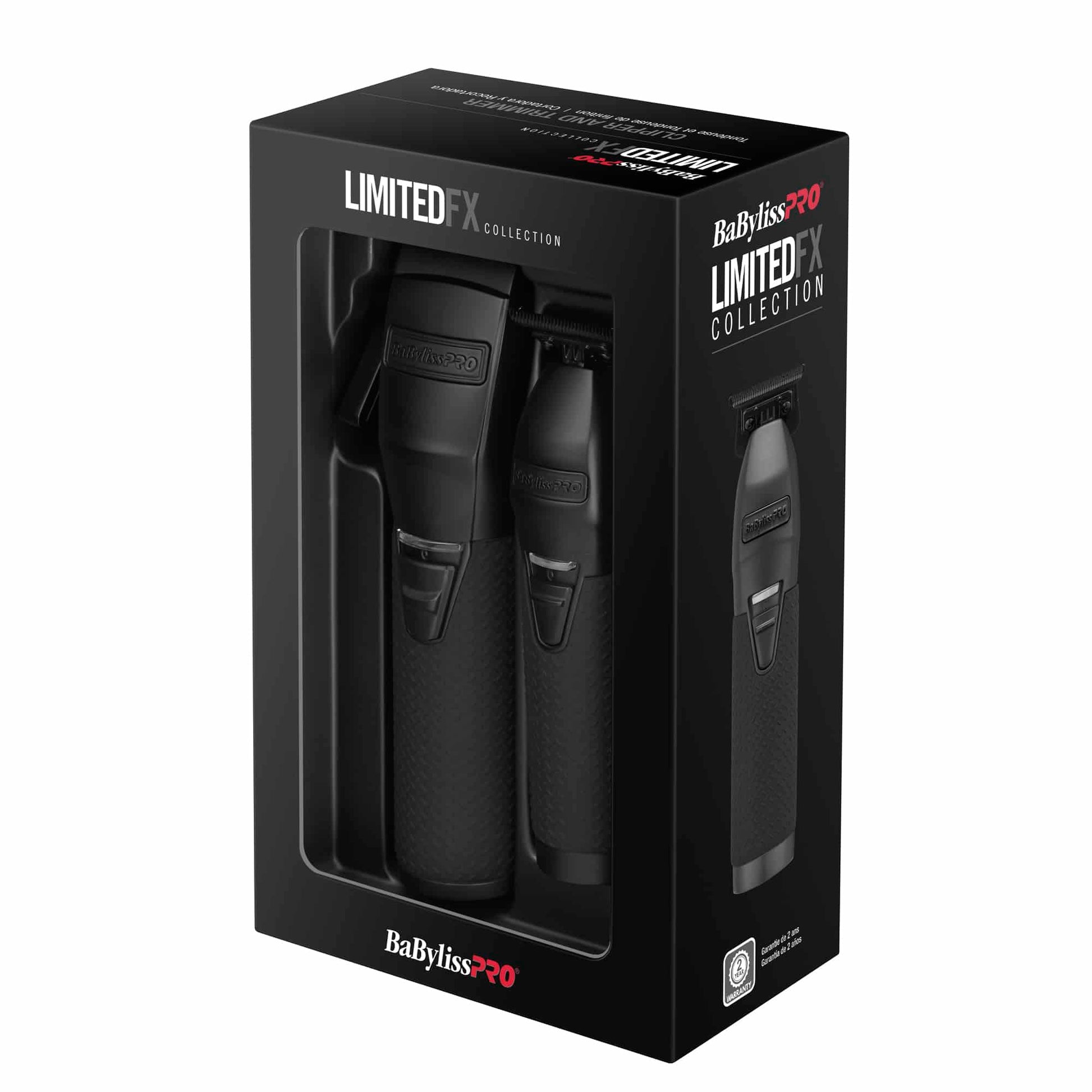 BaBylissPRO LimitedFX Clipper and Trimmer Collection Matte Black FXDUOCTMB