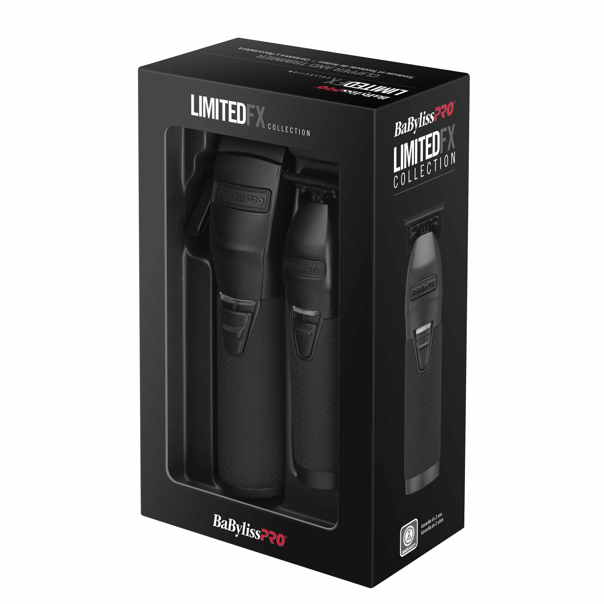 BaBylissPRO LimitedFX Clipper and Trimmer Collection Matte Black FXDUOCTMB