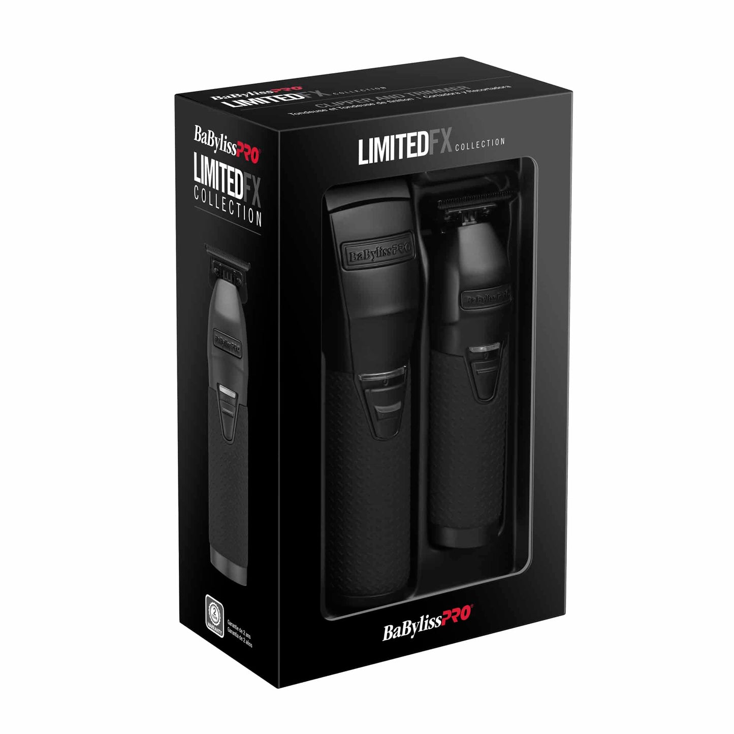 BaBylissPRO LimitedFX Clipper and Trimmer Collection Matte Black FXDUOCTMB