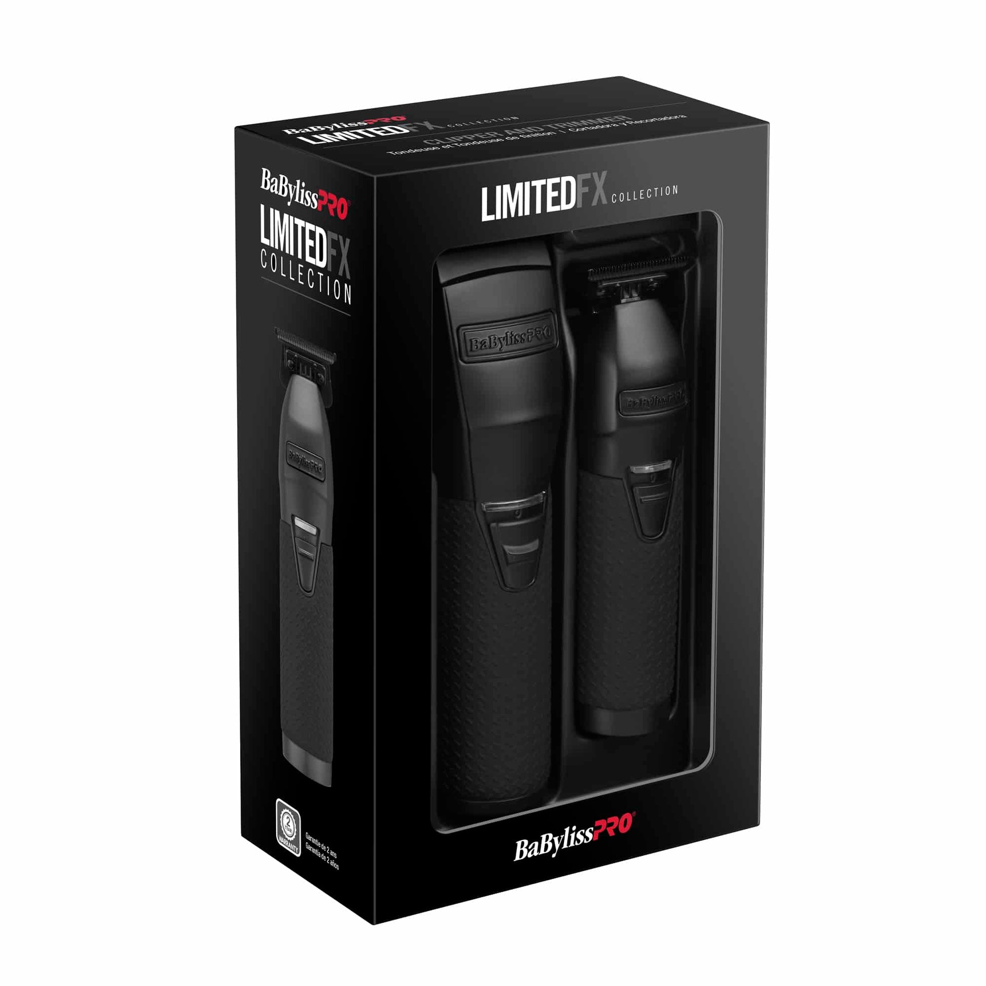 BaBylissPRO LimitedFX Clipper and Trimmer Collection Matte Black FXDUOCTMB
