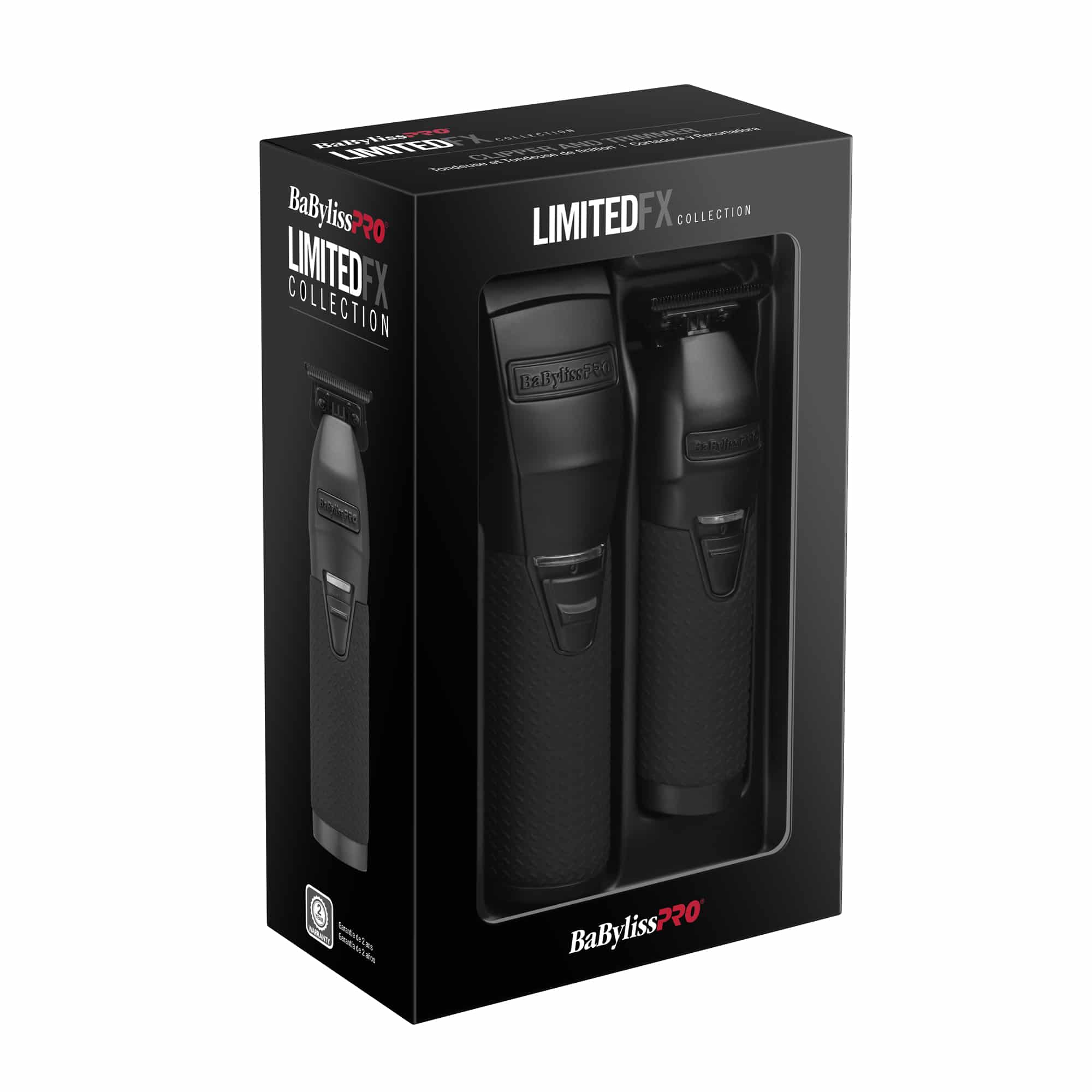 BaBylissPRO LimitedFX Clipper and Trimmer Collection Matte Black FXDUOCTMB