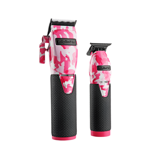 BaBylissPRO LimitedFX Pink Camo Clipper and Trimmer Combo FXHOLPKCAMPK