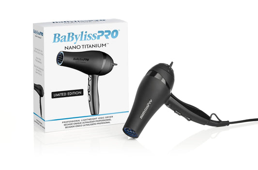 BaBylissPRO NANO TITANIUM™ Limited Edition Black & Blue Professional Lightweight Ionic Dryer BNTMB5548