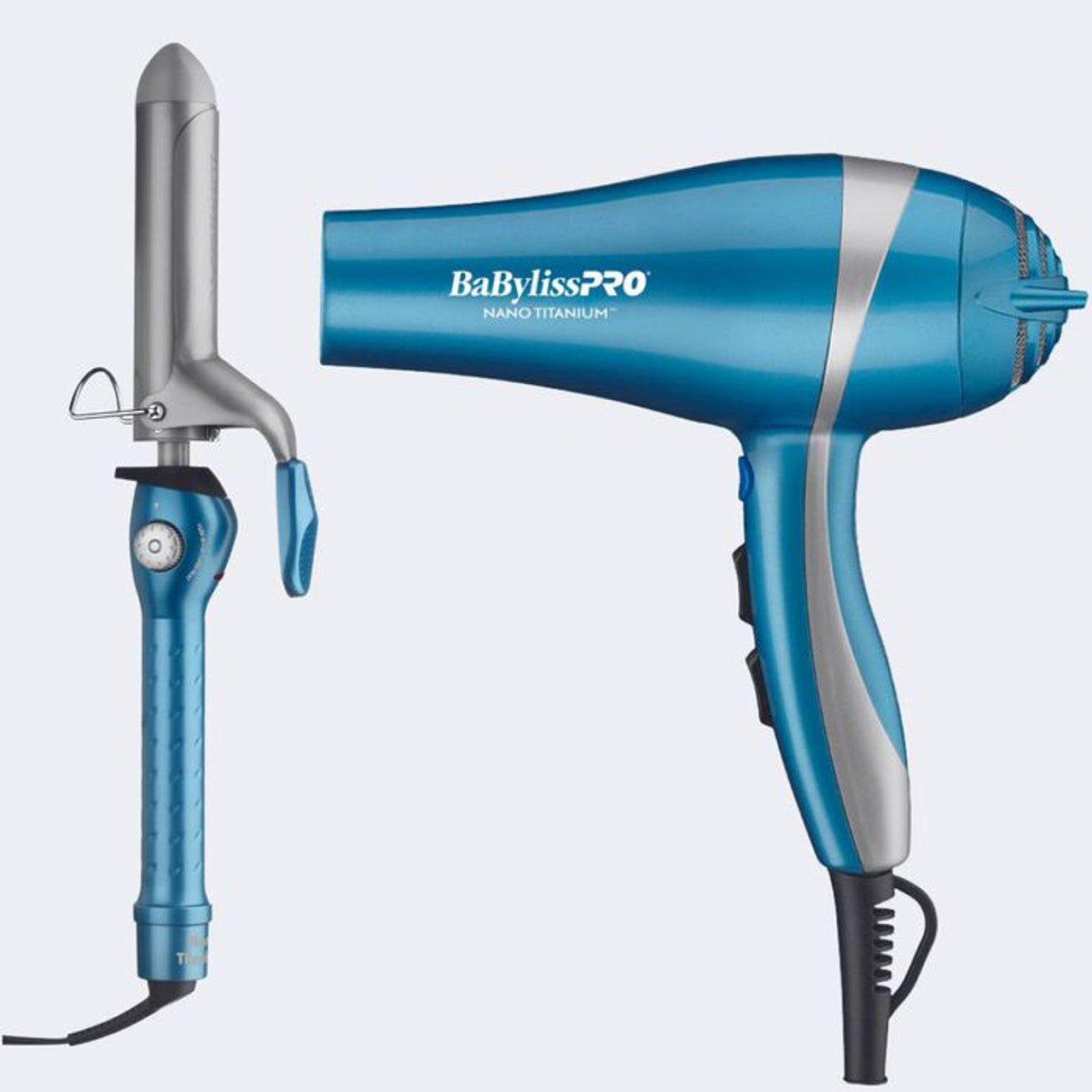 BaBylissPRO Nano Titanium Lightweight Ionic Dryer & 1" Spring Curling Iron BNTPP68