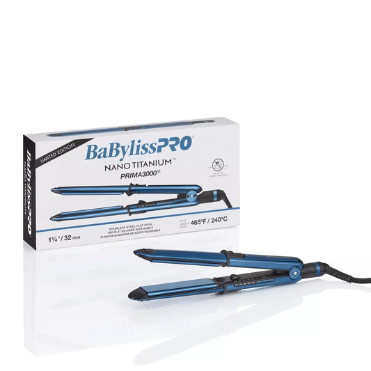 BaBylissPRO Nano Titanium Limited Edition Black & Blue 1 1/4" Prima3000 Styling Iron BNTMB3000TUC