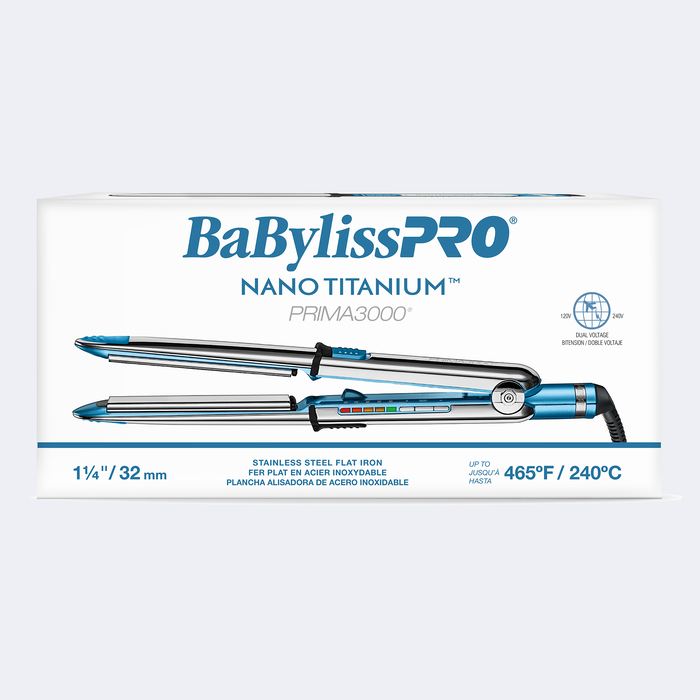 BaBylissPRO Nano Titanium Prima3000 Ionic Hair Straightener BNT3000TUC