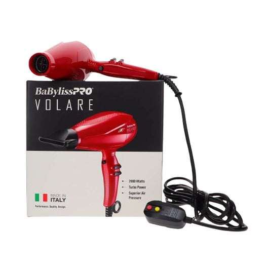 BaBylissPRO Nano Titanium Volare V1 Full-Size Dryer Ferrari-Designed Engine Red BVROL1