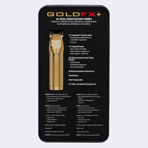 BaBylissPRO New Upgraded GoldFX+ N1 Skeleton Cordless Trimmer FX787NG