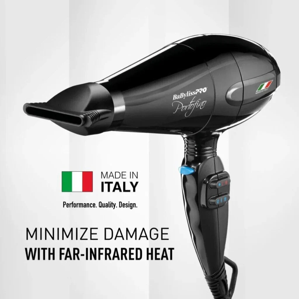BaBylissPRO Portofino Nano Titanium Black Full-Size Blow Dryer BPOR1