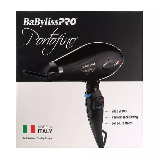 BaBylissPRO Portofino Nano Titanium Black Full-Size Blow Dryer BPOR1