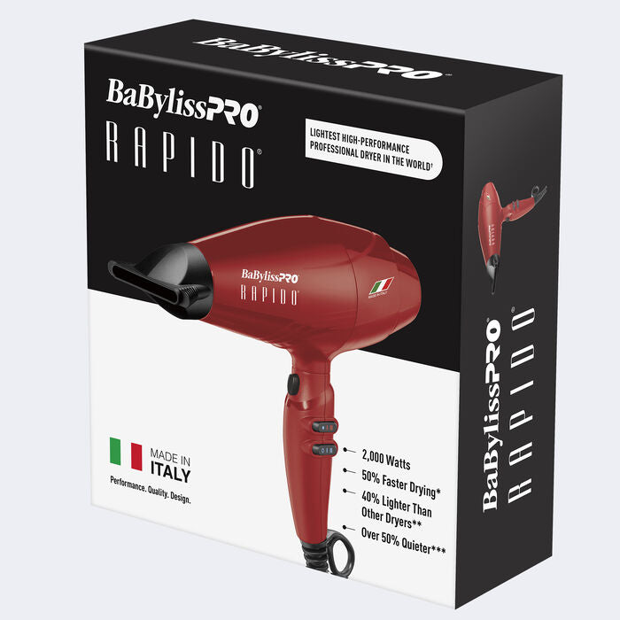 BaBylissPRO Red RAPIDO Blow Dryer BRRAP1