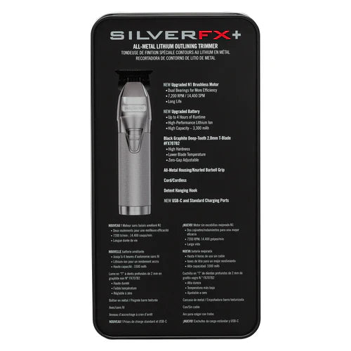 BaBylissPRO SilverFX+ Outlining Cordless Trimmer FX787NS