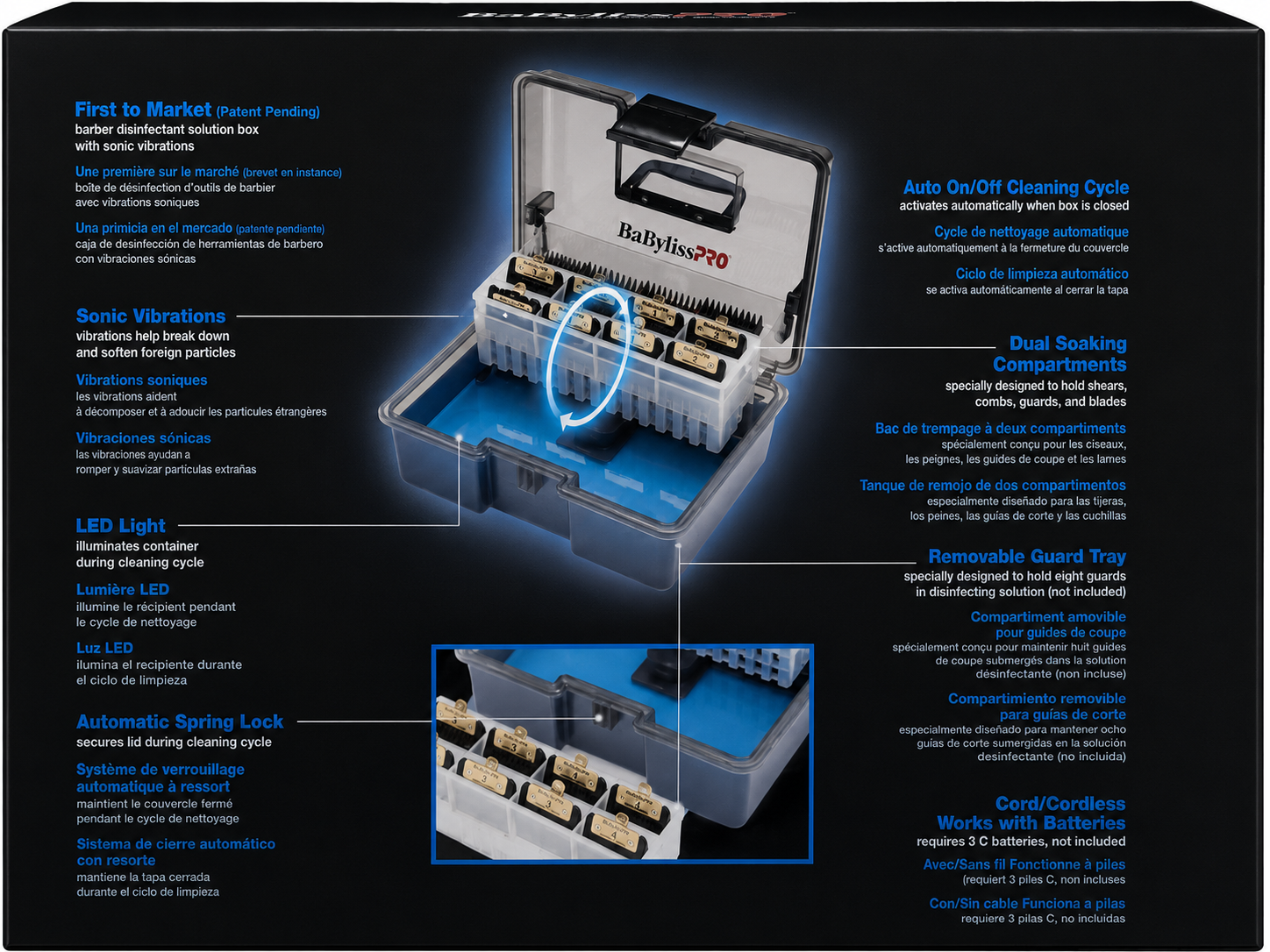 BaBylissPRO BarberSONIC Disinfectant Box BDISBOX