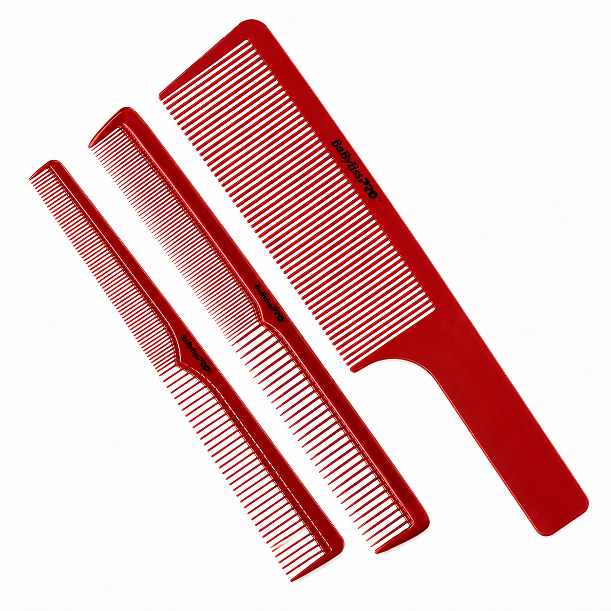BaBylissPRO Barberology Red Comb Set BCOMBSET3
