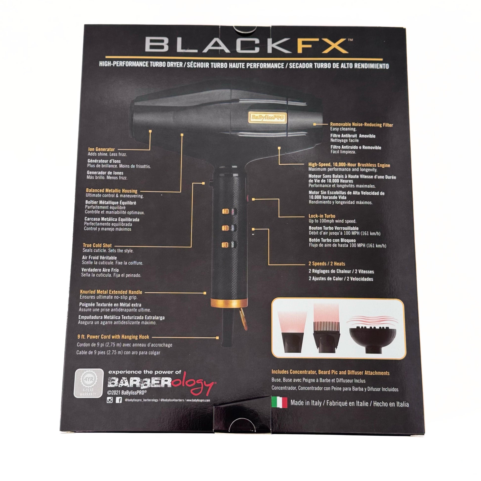 BaBylissPRO BlackFX Hair Dryer Influencer Edition FXBDB1
