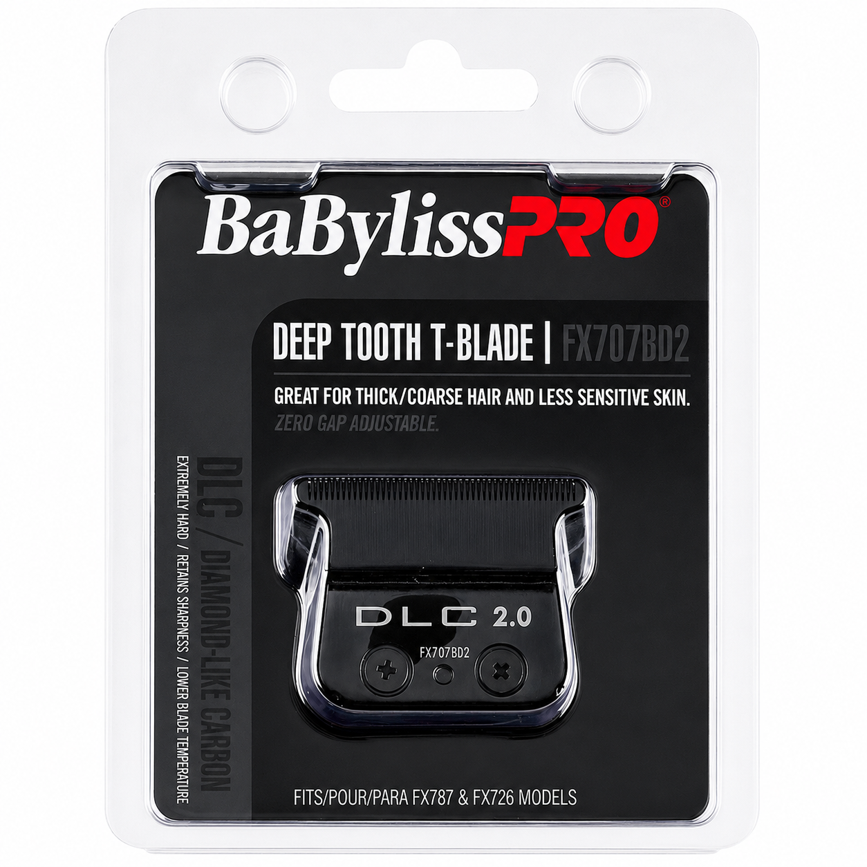 BaBylissPRO Black Deep Tooth Replacement T-Blade FX707BD2