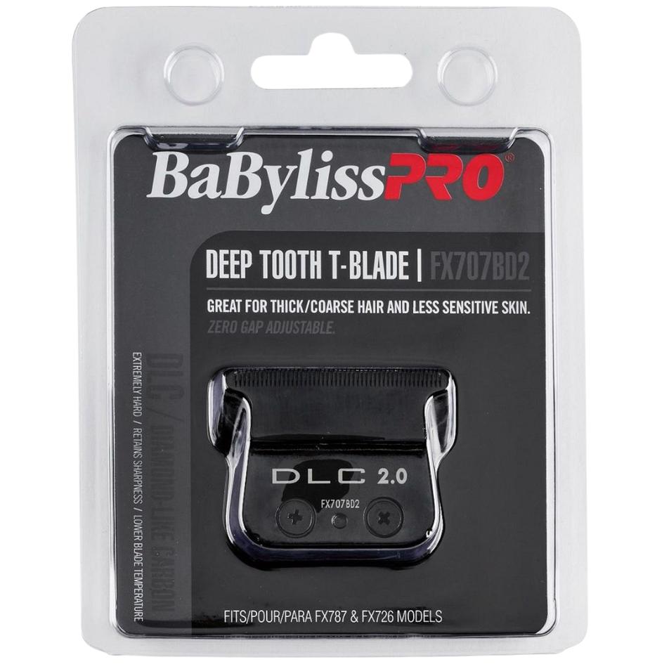 BaBylissPRO Black Deep Tooth Replacement T-Blade FX707BD2 – Precision Cutting for T-Blade Trimmers