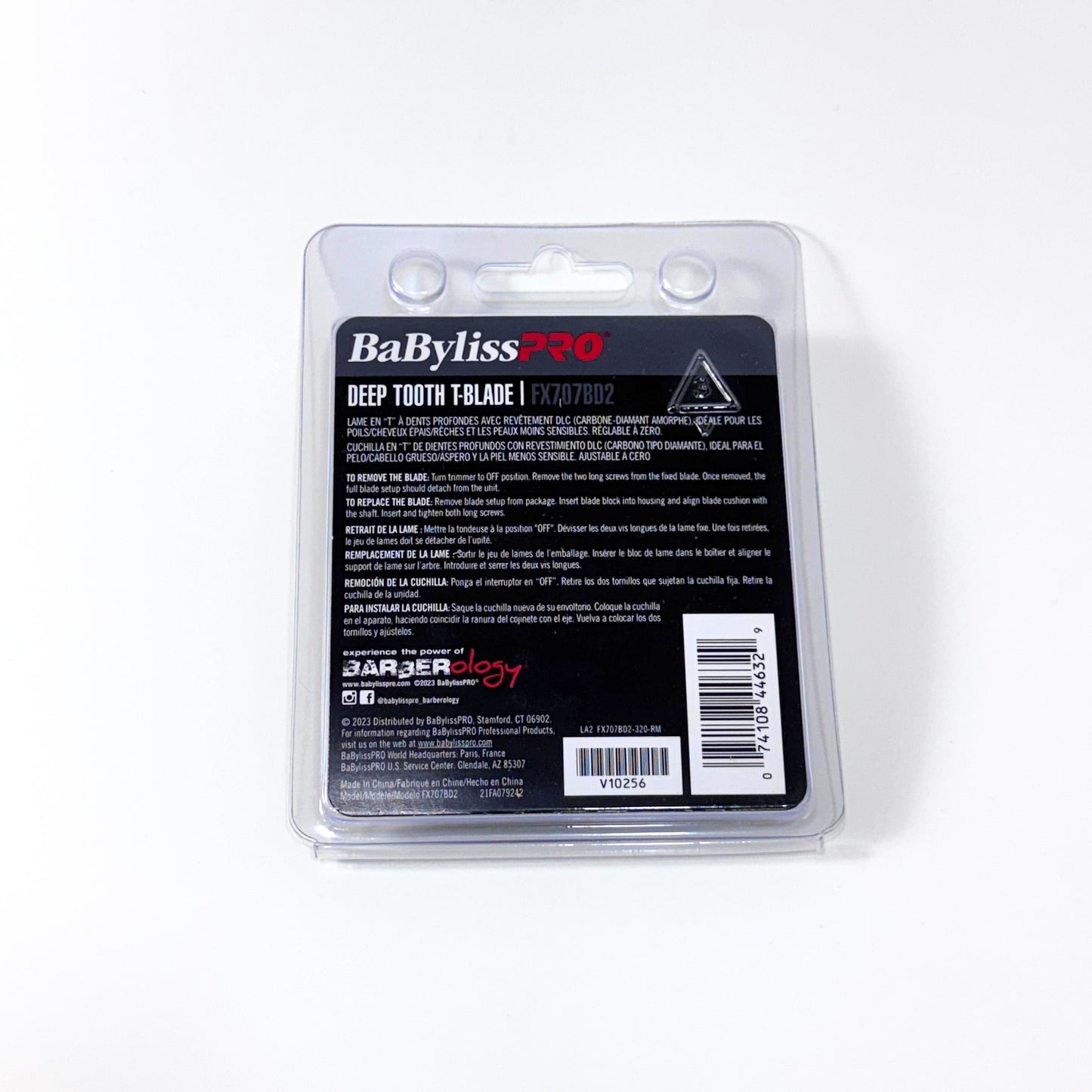 BaBylissPRO Black Deep Tooth Replacement T-Blade FX707BD2 back