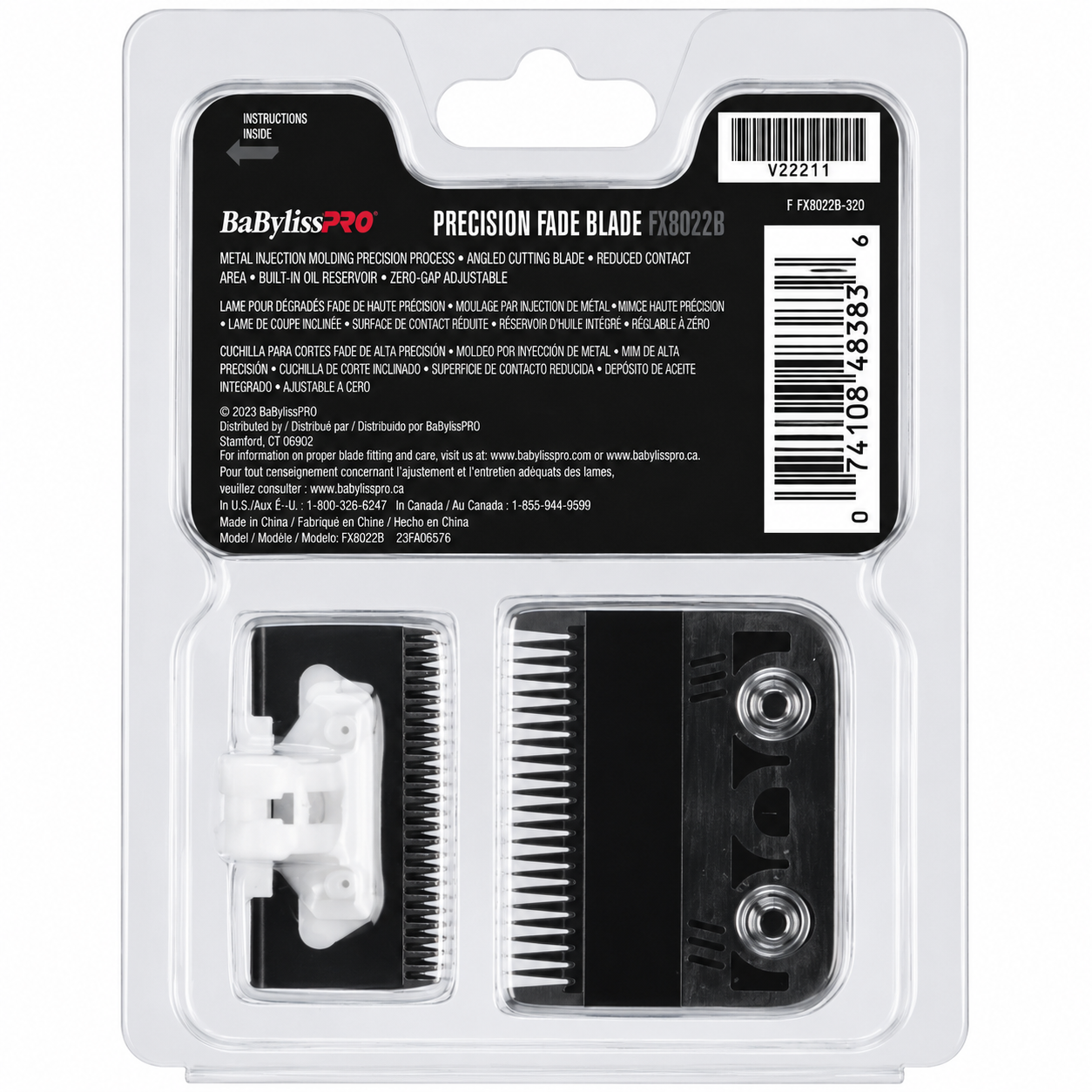 BaBylissPRO Black Titanium MIM Precision Fade Blade FX8022B