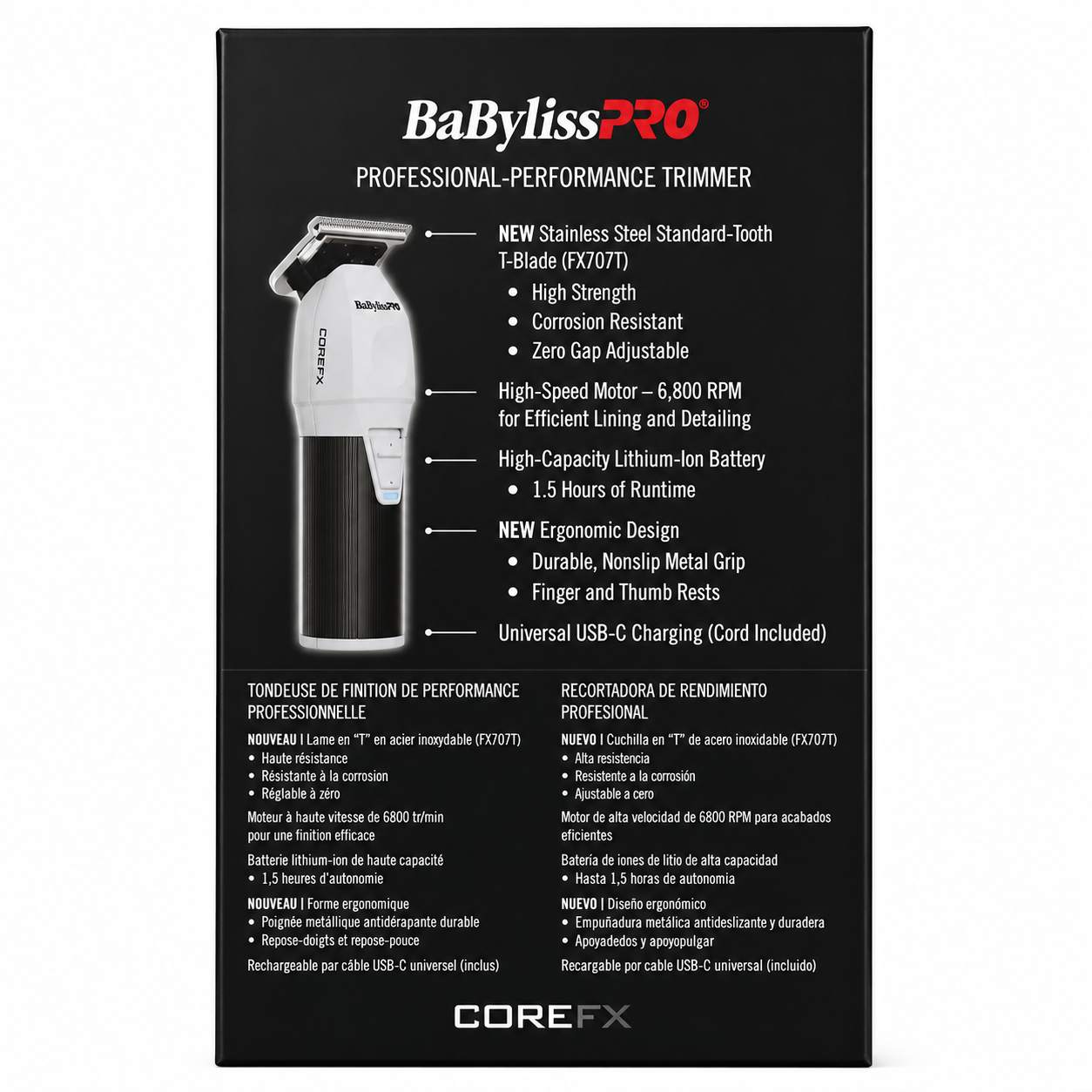 BaBylissPRO COREFX Professional Performance Hair Trimmer FX76