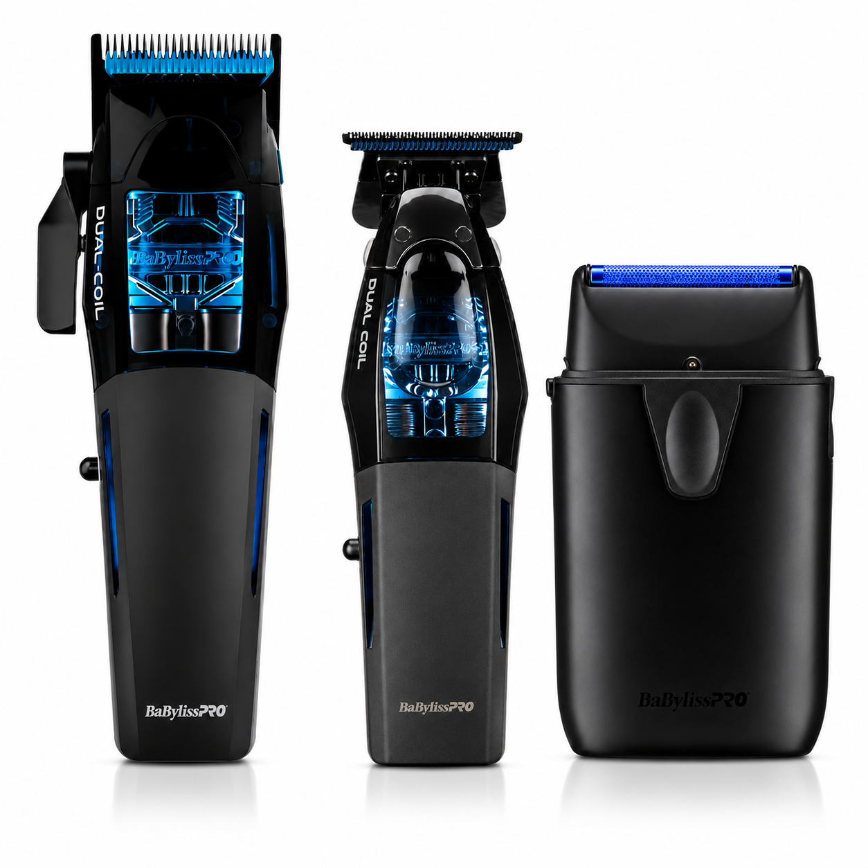 BaBylissPRO Dual-Coil Clipper, Trimmer & UVFOIL Shaver Combo FX95C + FX95T + FXLFS1MB