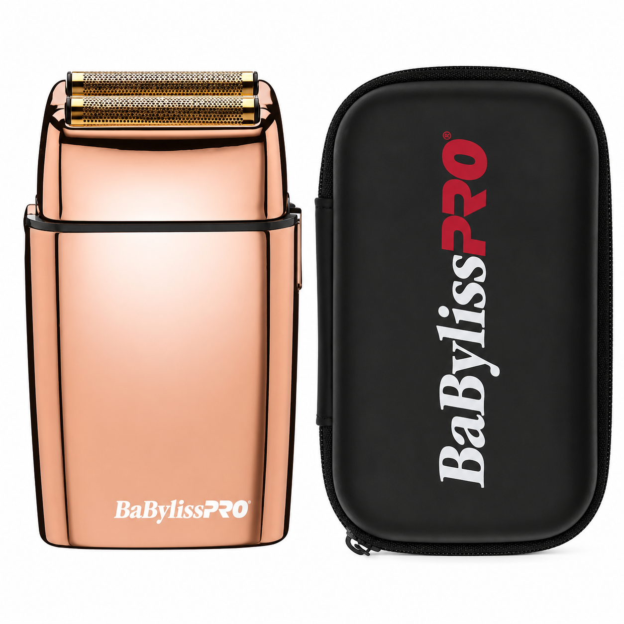 BaBylissPRO FOILFX02 Cordless Metal Double Foil Shaver Set FXFS2RG + FXFS2BPCASE