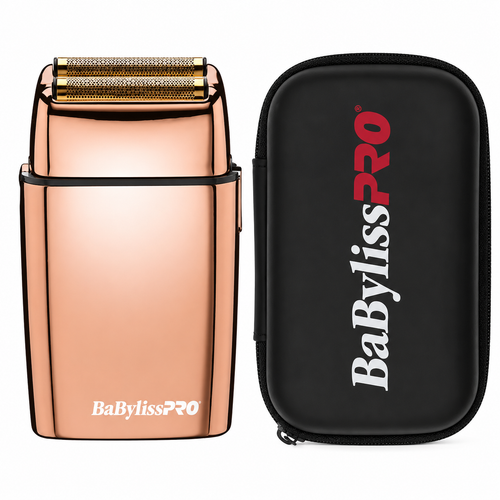 BaBylissPRO FOILFX02 Cordless Metal Double Foil Shaver Set FXFS2RG + FXFS2BPCASE