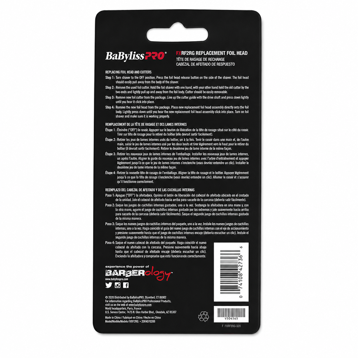 BaBylissPRO FOILFX02 Shaver Replacement Foil & Cutter FXRF2RG