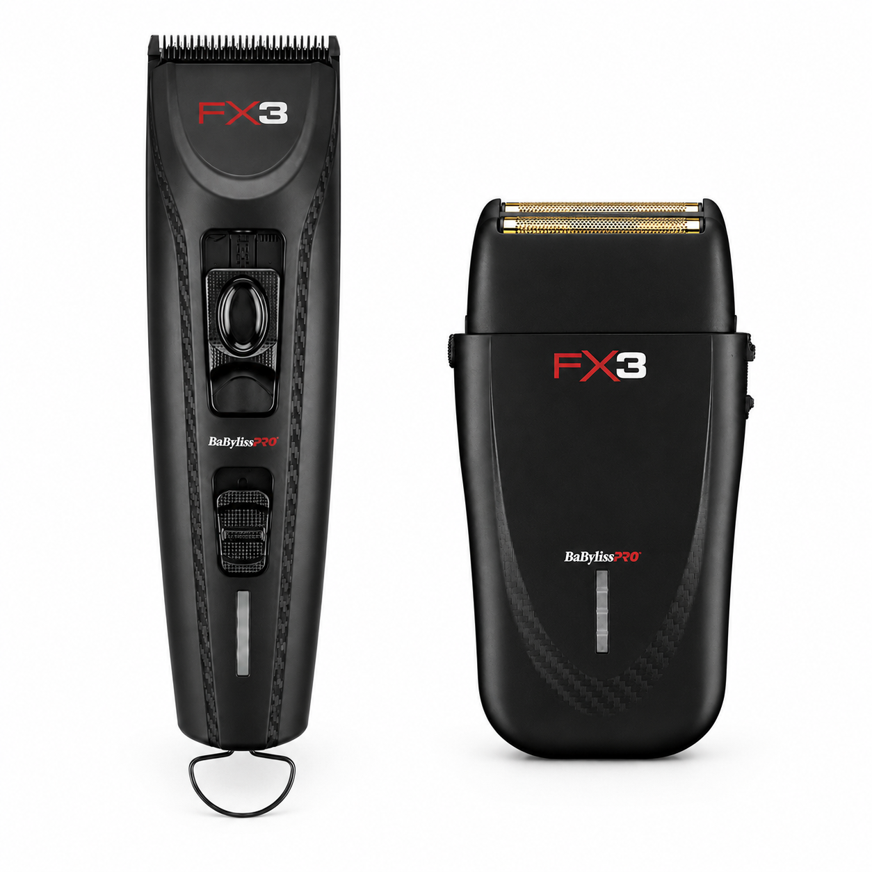 BaBylissPRO FX3 Matte Black Clipper & Foil Shaver Combo FXX3CB + FXX3SB