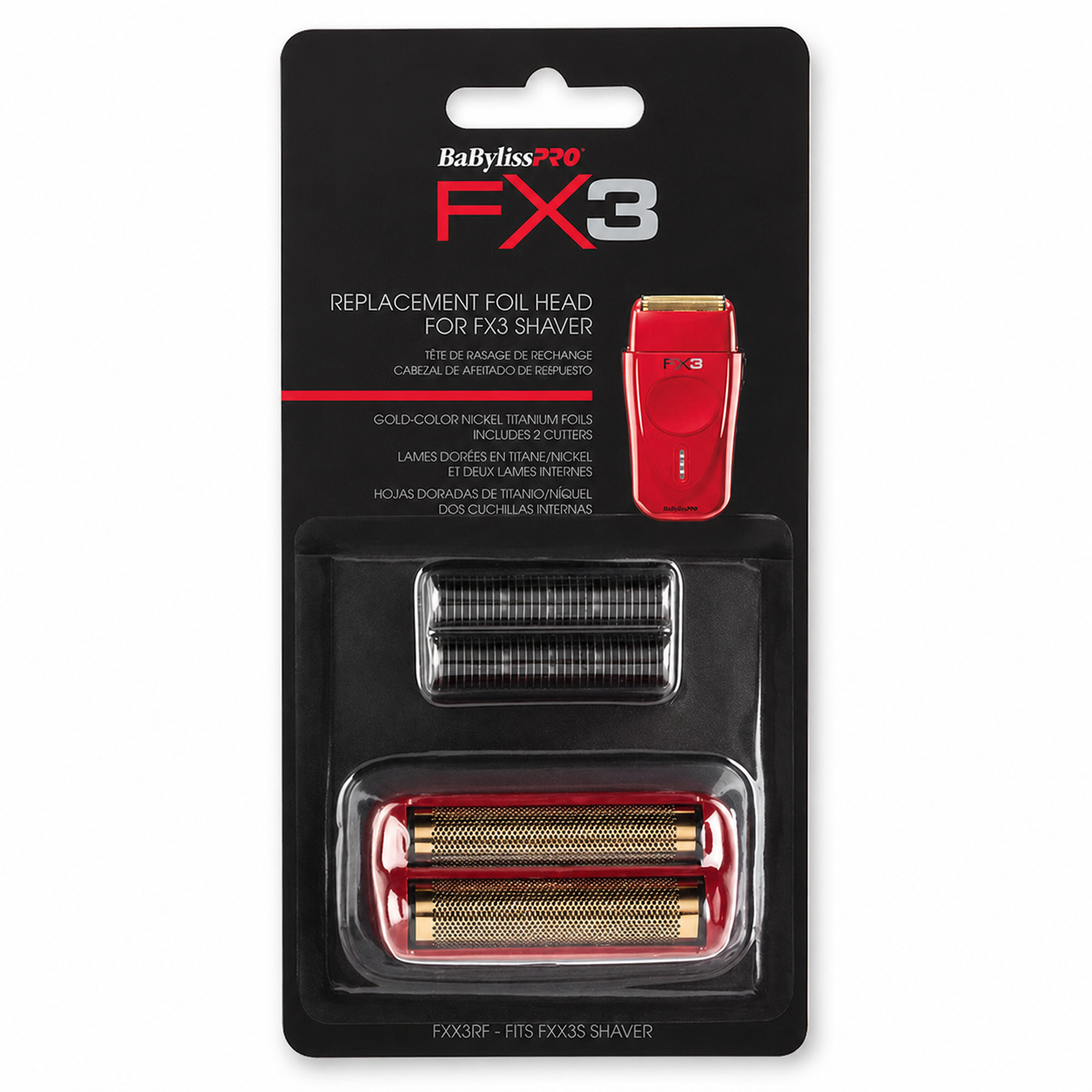 BaBylissPRO FX3 Red Shaver Replacement Foil & Cutter FXX3RF