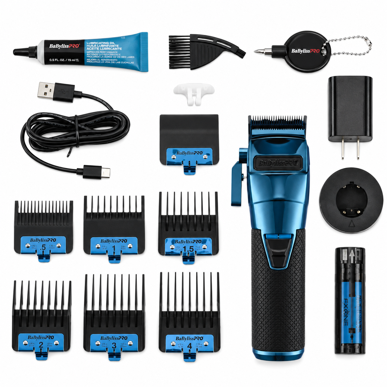 BaBylissPRO FXONE BLUE Professional Cordless Hair Clipper Interchangeable Battery FX899BL
