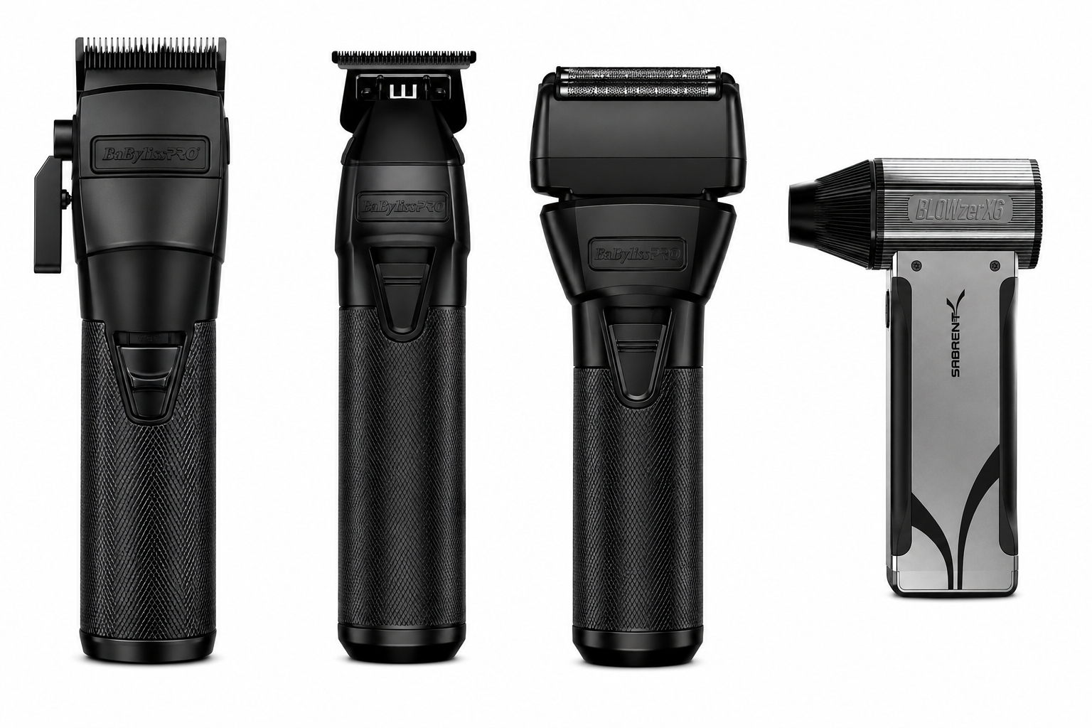 BaBylissPRO FXONE BlackFX Clipper, Trimmer & Shaver + Sabrent BLOWzer X6 Air Duster FX899MB + FX799MB + FX79FSMB + TF-BZX6