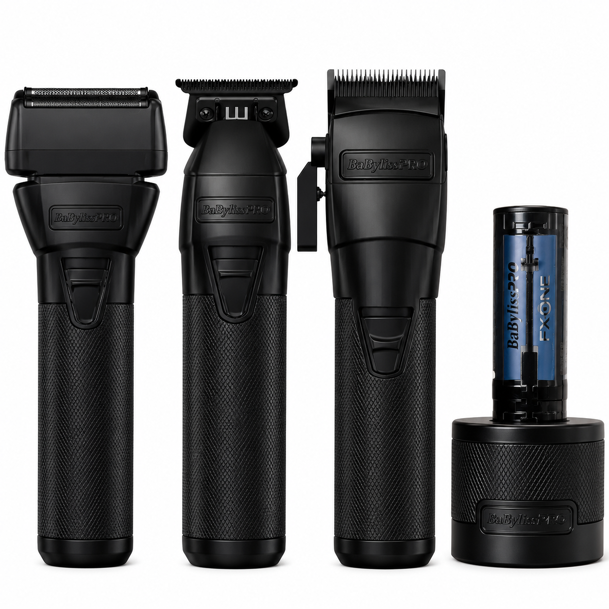 BaBylissPRO FXONE Black FX Bundle Set – Clipper, Trimmer & Shaver Combo FX899MB+FX799MB+FX79FSMB