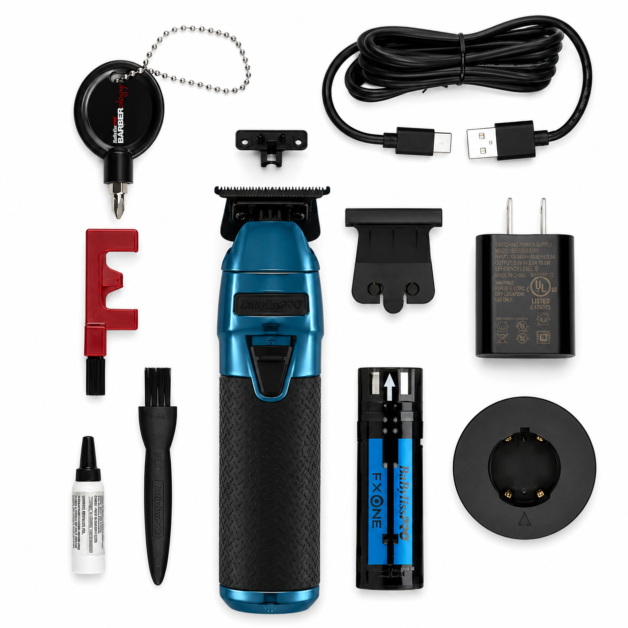 BaBylissPRO FXONE BlueFX Clipper, Trimmer & Shaver Bundle FX899BL + FX799BL + FX79FSBL