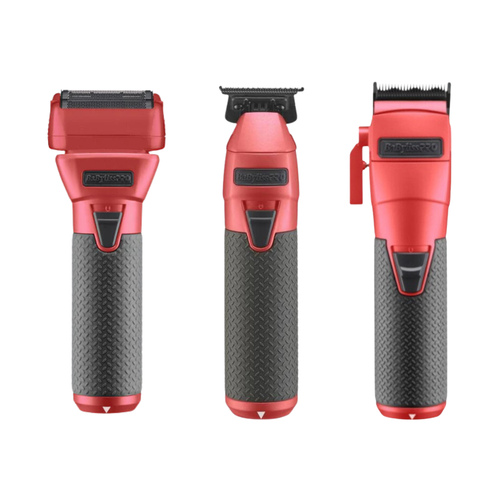 BaBylissPRO FXONE Limited-Edition Matte Deep Orange Foil Shaver, trimmer & All-Metal Clipper LFX899OC+LFX799OC+LFX79SOC