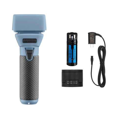 BaBylissPRO FXONE Limited‑Edition Matte Blue Foil Shaver (LFX79SBC) + FXONE Battery, Charging Base & Cord