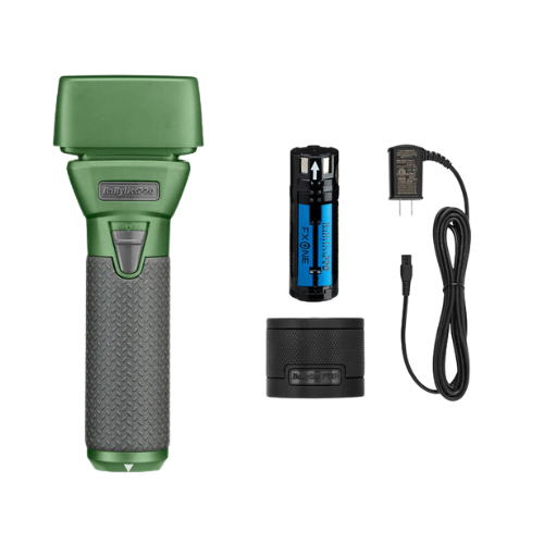 BaBylissPRO FXONE Limited‑Edition Matte Green Foil Shaver (LFX79SGC) + FXONE Battery, Charging Base & Cord