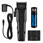 BaBylissPRO FXONE Lo-ProFX Matte Black Interchangeable Battery Clipper & Trimmer Combo FX829MBLT + FX729MBLT