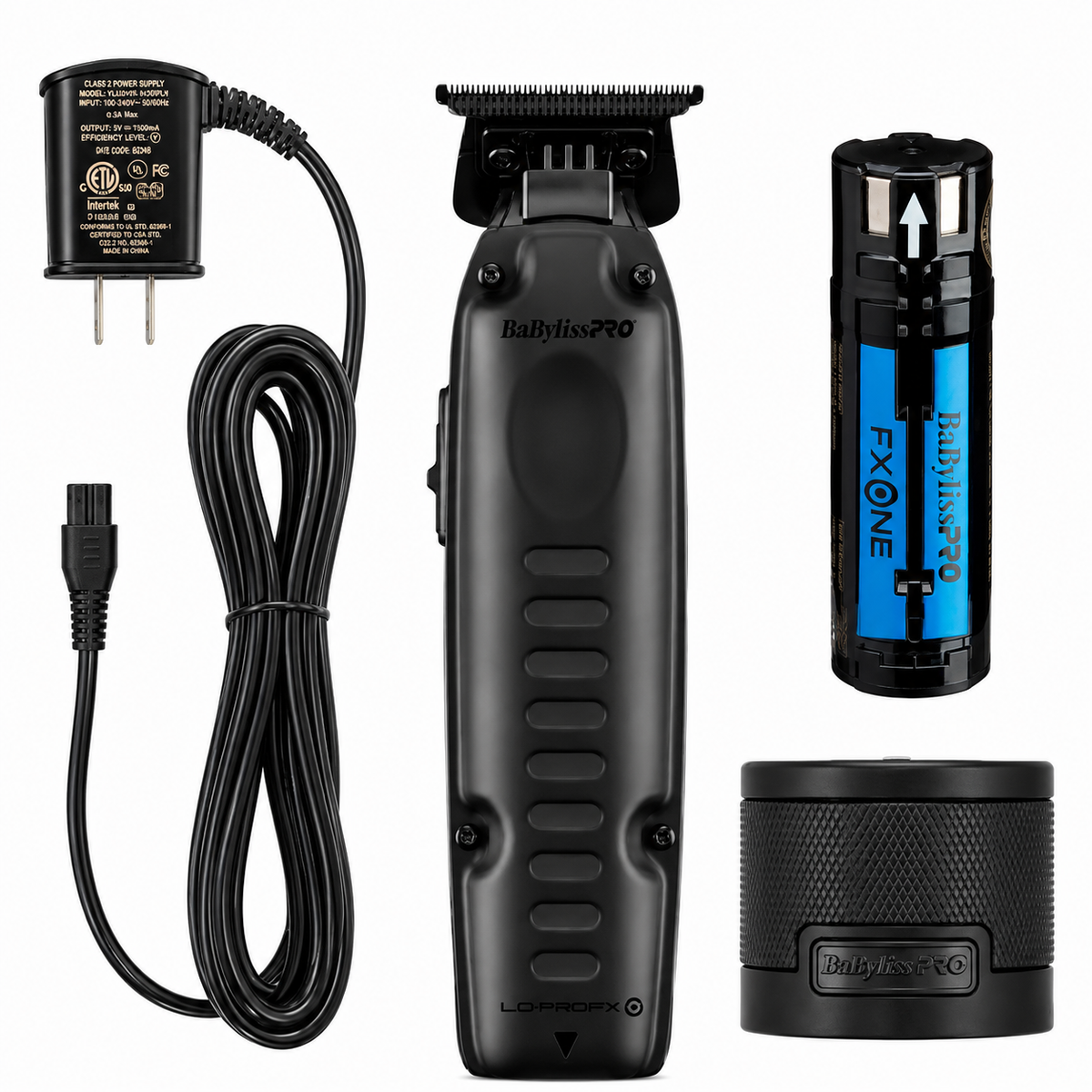 BaBylissPRO FXONE Lo-ProFX Matte Black Interchangeable Battery Trimmer FX729MBLT
