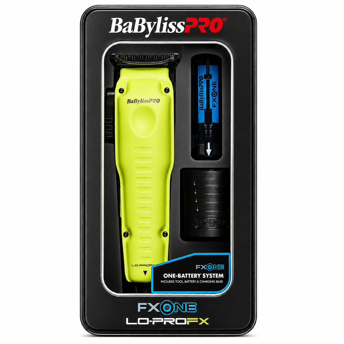 BaBylissPRO FXONE Lo-ProFX Neon Yellow Interchangeable Battery Clipper Tool Only FX829YLT